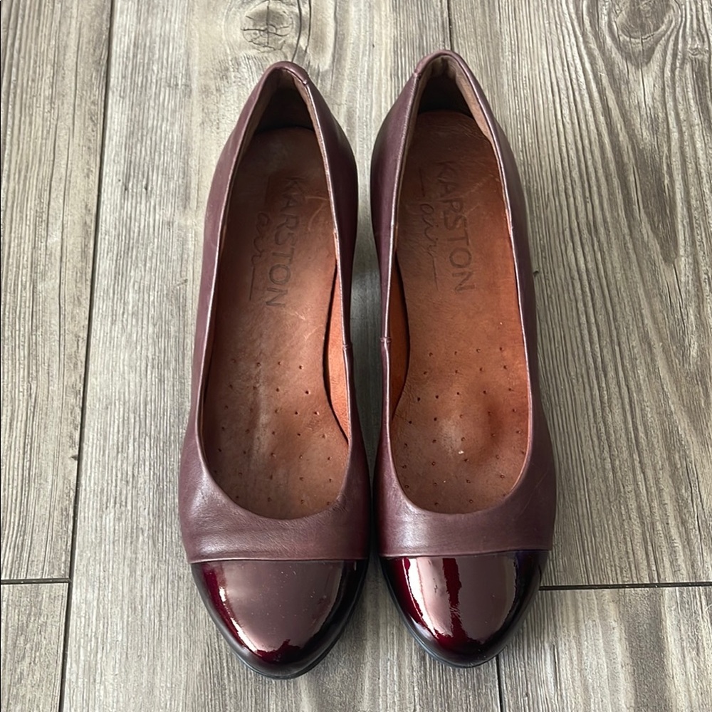 Karston Women's Burgundy Leather Shoes
